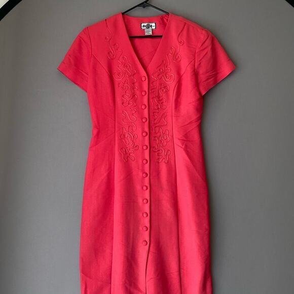 Dji sz 10 VINTAGE embroidered pencil dress - Picture 3 of 9